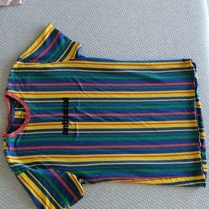 Antisocial Rainbow Striped T-shirt